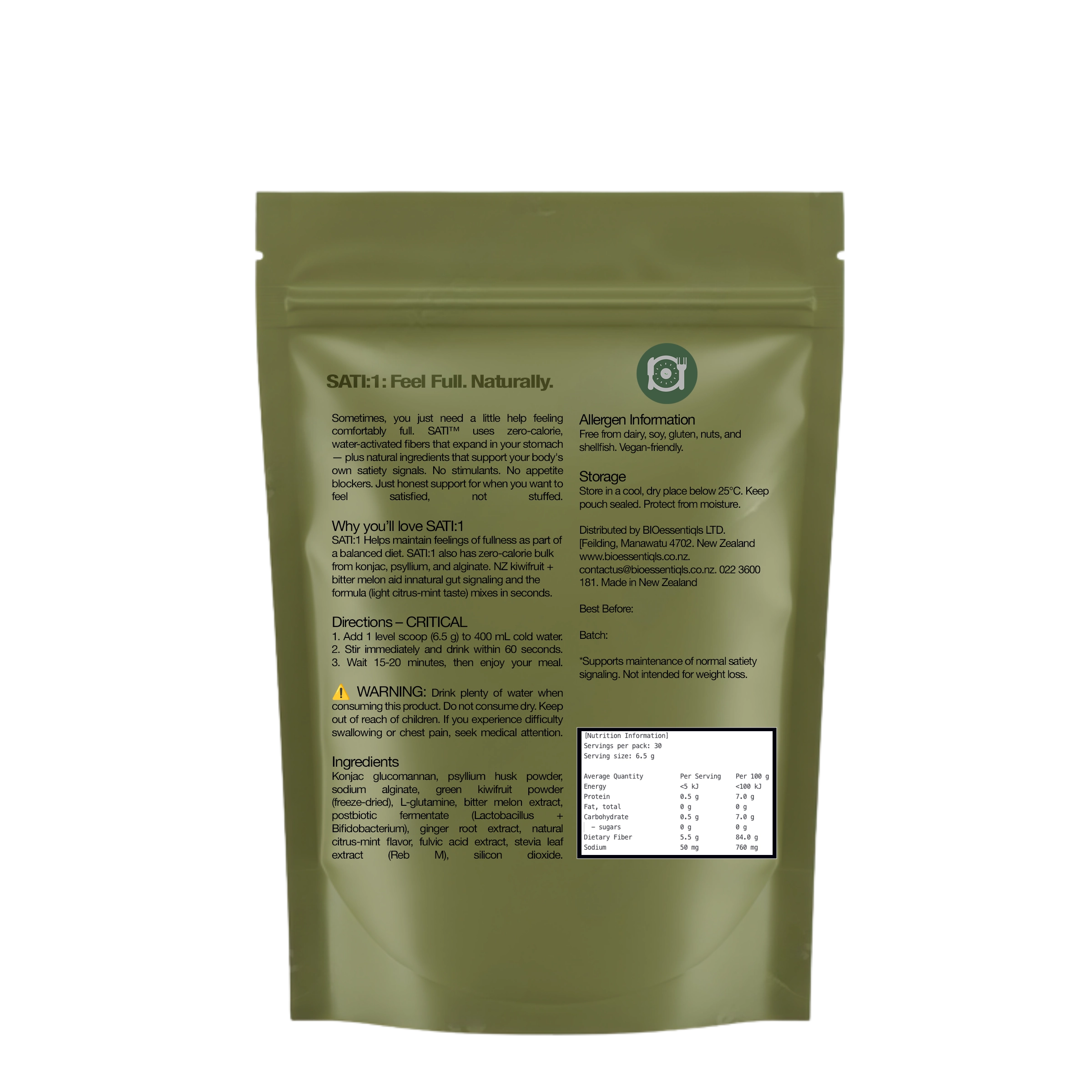 SATI:1 Feel full. Naturally.