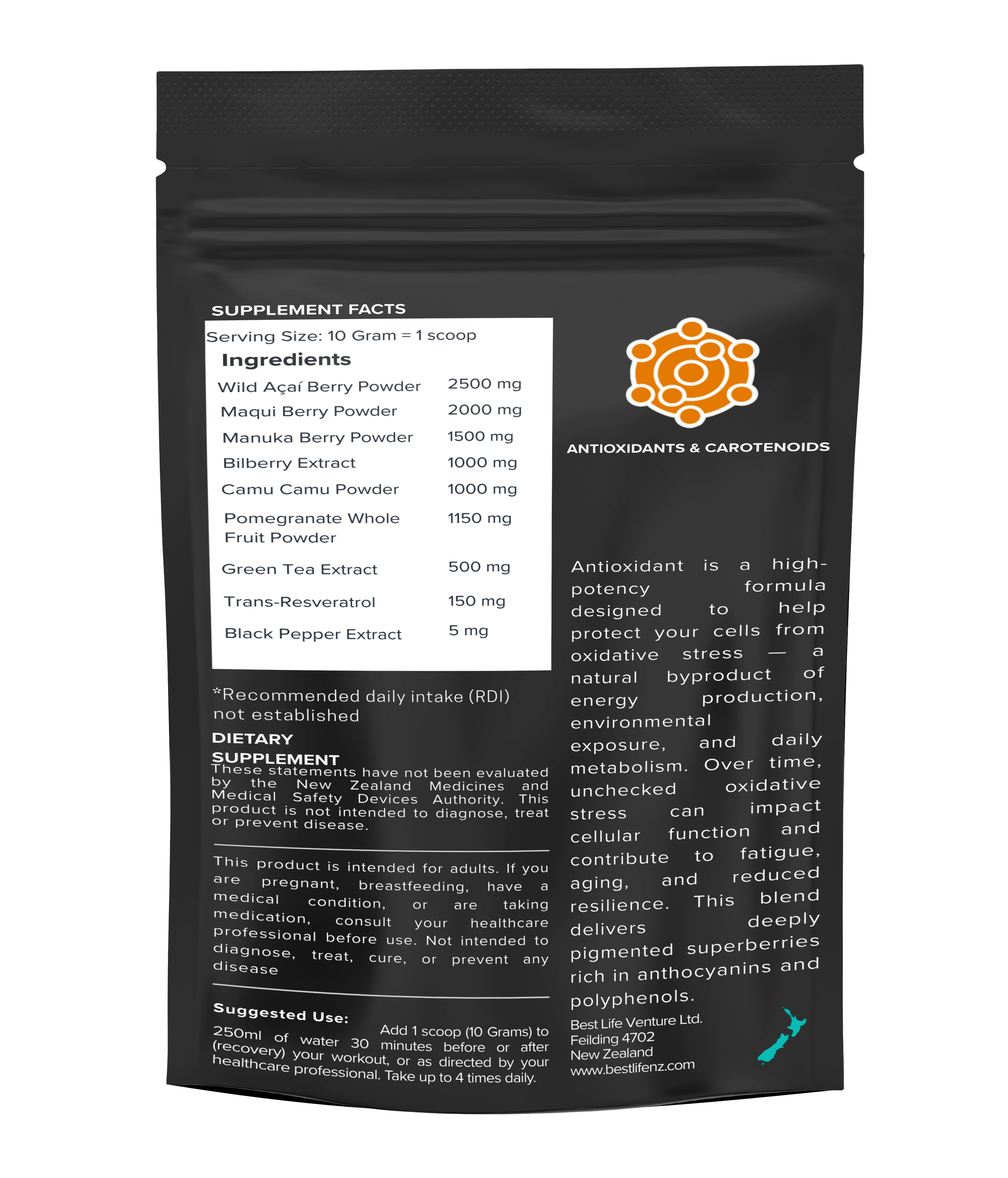 Antioxidant & Detox Formulation (200 Gram SuperBlend)