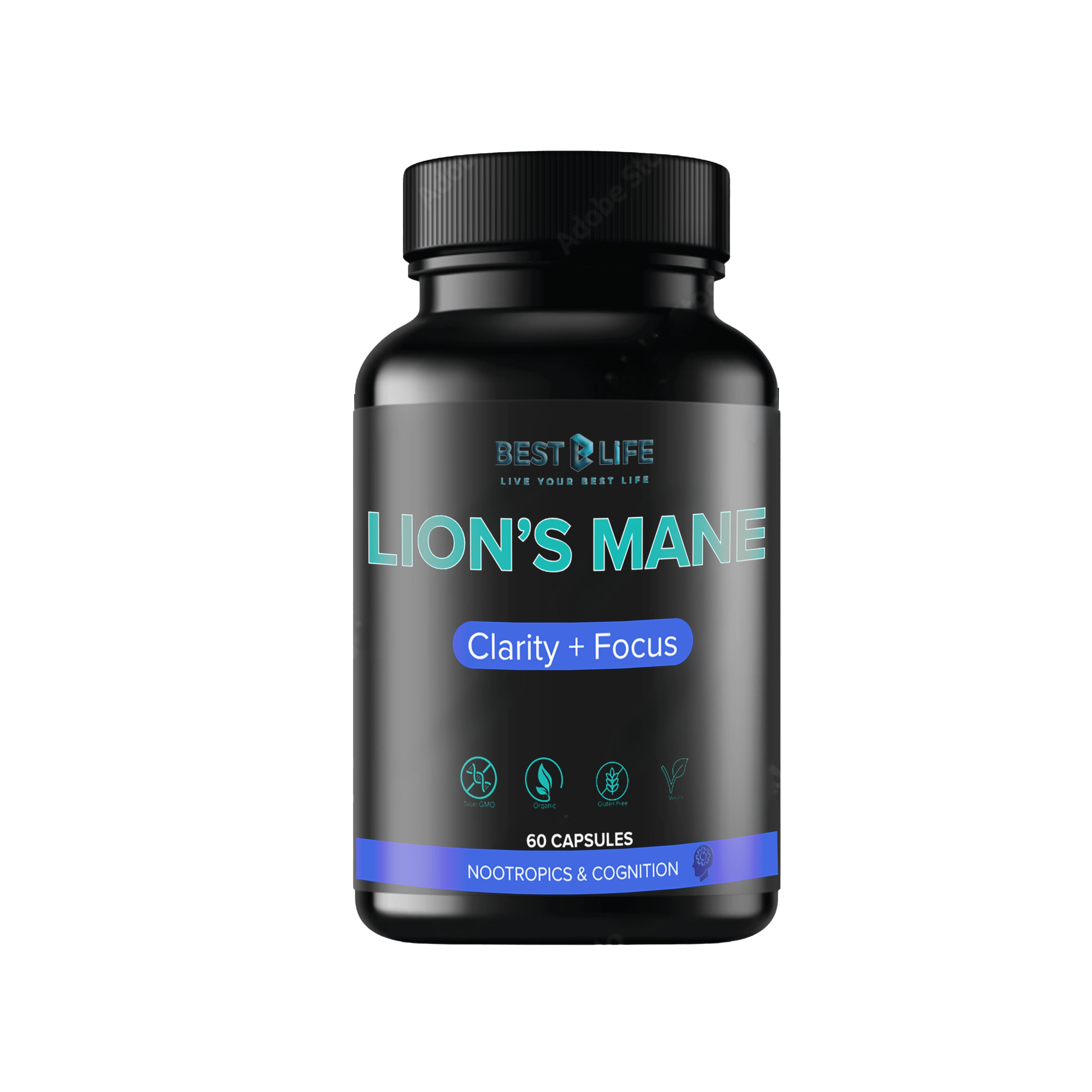 Lion's Mane Cognitive Focus Enhancer (60 Capsule SuperFood)