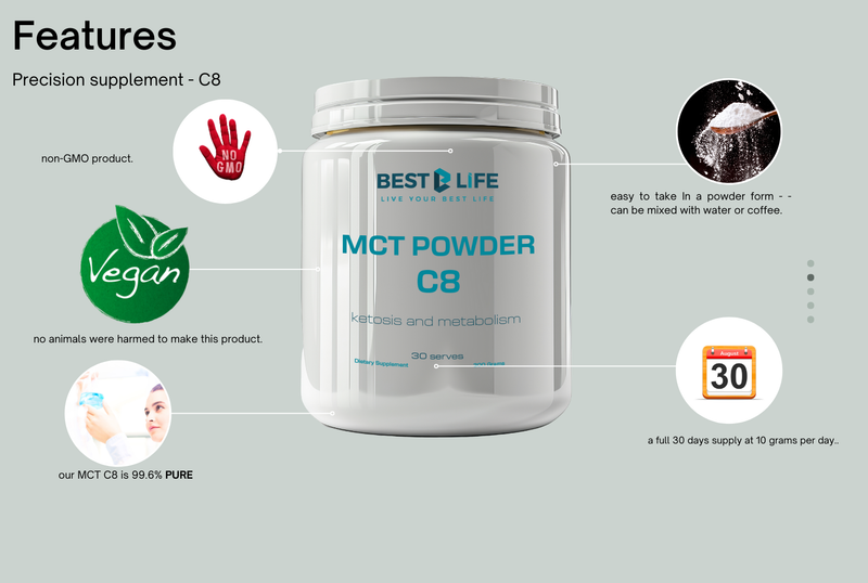 MCT Oil C8 (powder 300 gram)