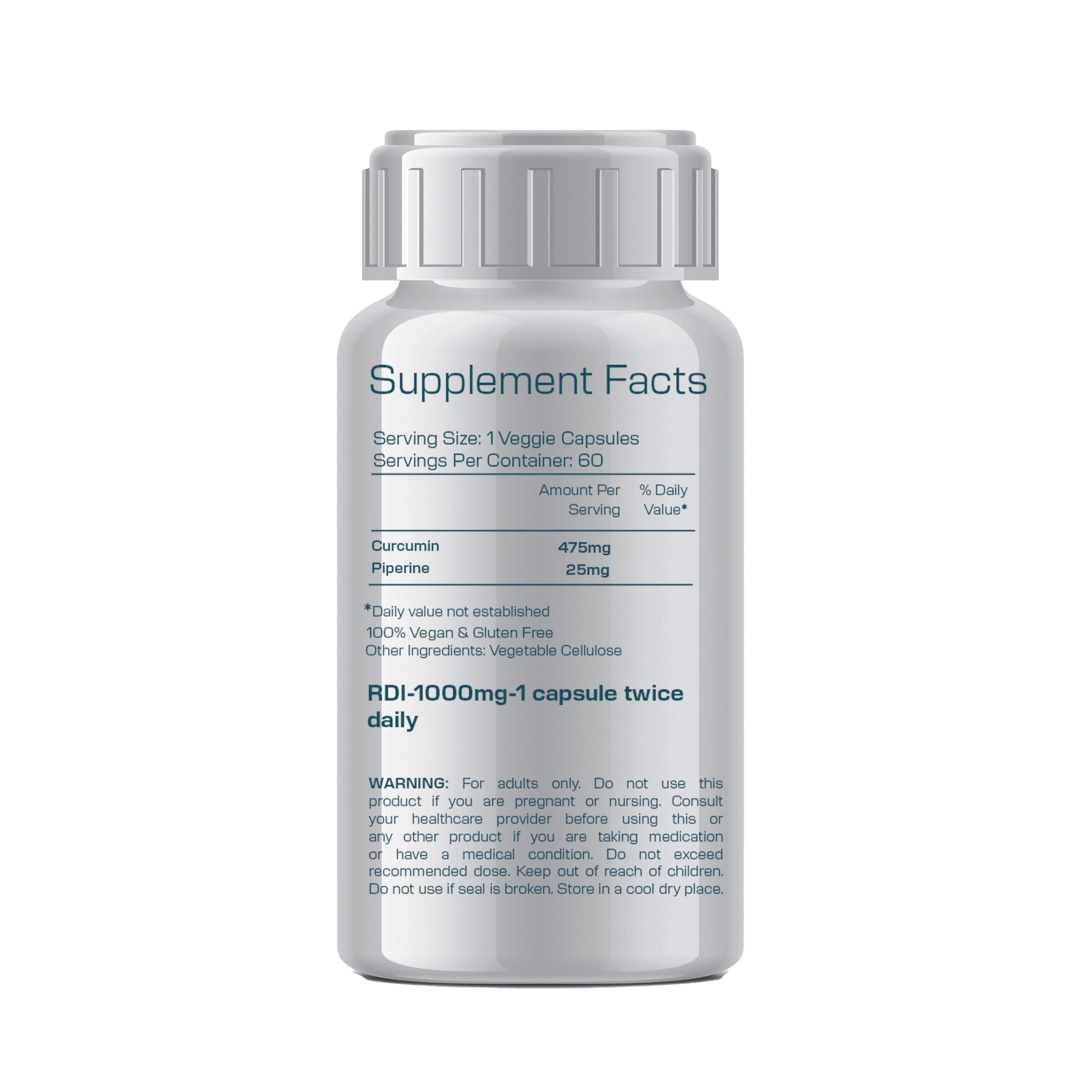 ingredients list for curcumin with piperine supplement