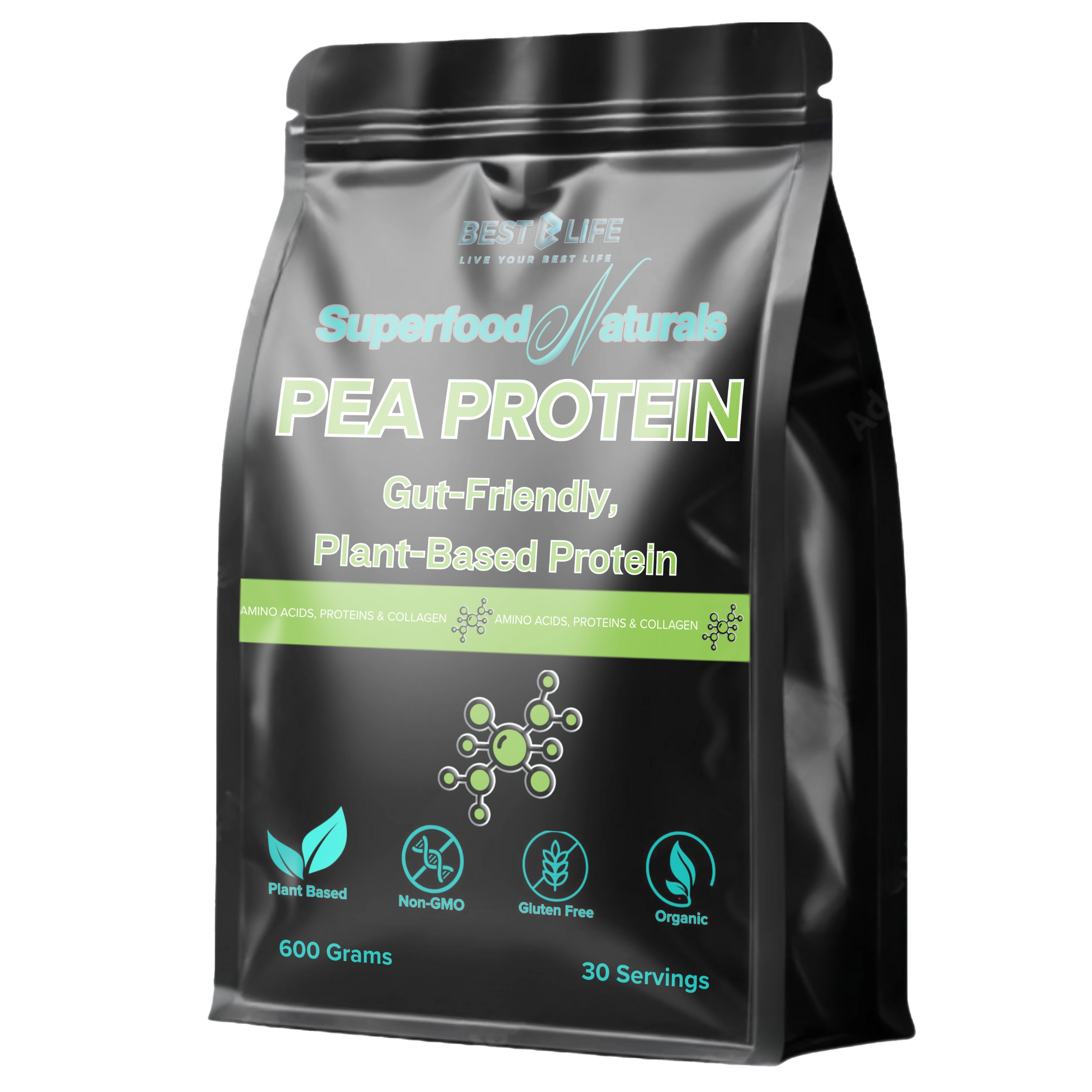 Pea Protein (600 Gram SuperFood Natural)