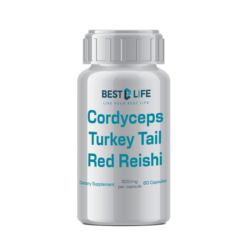 Red Reishi, Cordyceps Militaris and Turkey Tail